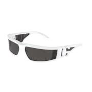 Wit Frame Donkergrijze Lenzen Zonnebril Dolce & Gabbana , White , Unis...