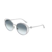 Blauw Verloop Zilveren Frame Zonnebril Jimmy Choo , Gray , Unisex