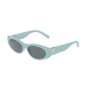 Blauwe Spiegel Grijze Zonnebril Tiffany , Blue , Unisex