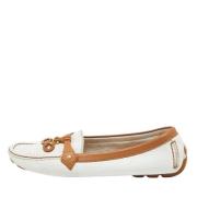 Pre-owned Leather flats Louis Vuitton Vintage , White , Dames