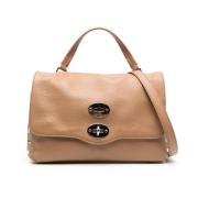 Bruine kleine Postina Daily leren tote tas Zanellato , Beige , Dames