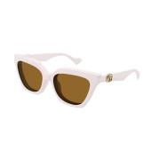 Ivory Transparante Zonnebril Gucci , Beige , Dames