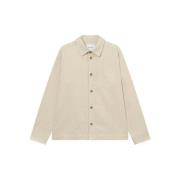 Casual Slub Twill Overshirt Les Deux , Beige , Heren