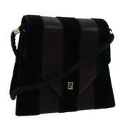 Pre-owned Canvas shoulder-bags Fendi Vintage , Black , Dames