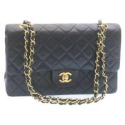 Pre-owned Leather chanel-bags Chanel Vintage , Black , Dames