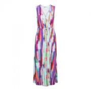 Aquarel Mouwloze Maxi Jurk &Co Woman , Multicolor , Dames