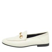 Pre-owned Leather flats Gucci Vintage , White , Dames