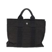 Pre-owned Canvas totes Hermès Vintage , Gray , Dames