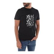 Bedrukt Katoenen T-shirt - Zwart Bikkembergs , Black , Heren