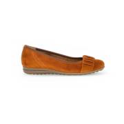 Cognac Instap Ballerina Schoenen Gabor , Brown , Dames