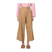 Wide Trousers Max Mara , Brown , Dames