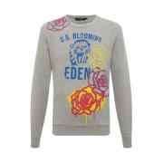 Grafische Print Sweater Dolce & Gabbana , Gray , Heren