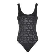 Stijlvolle Zwemkleding voor Vrouwen Balmain , Black , Dames