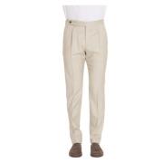 Gentleman Fit Wol-Zijde-Linnen Broek PT Torino , Beige , Heren