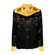 Goud Zwart Sequin Rodeo Shirt Bode , Multicolor , Dames