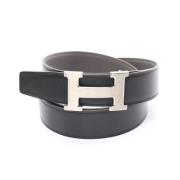 Pre-owned Leather belts Hermès Vintage , Black , Dames