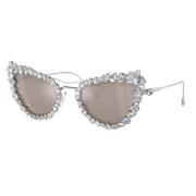 Kristal Decoratieve Zonnebril Sk7011 4001Ap Swarovski , Gray , Dames