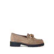 Velours Taupe Mocassins Instappers Gabor , Beige , Dames