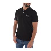 Zwarte Katoenen Polo Shirt Korte Mouw Cavalli Class , Black , Heren