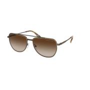 Gradient Brown Frame Zonnebril Michael Kors , Gray , Unisex