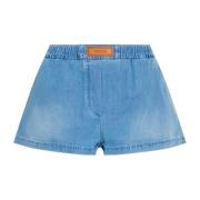 Denim shorts Versace , Blue , Dames