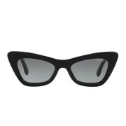 Moderne Cat-Eye Zonnebril met Logo Vogue , Black , Dames