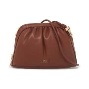 Eco-Leren Schoudertas met Gouden Logo A.p.c. , Brown , Dames