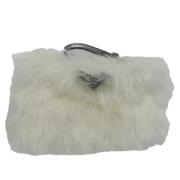 Pre-owned Fur clutches Prada Vintage , White , Dames