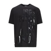 Zwart op Zwart Ibra T-Shirt Dsquared2 , Black , Heren