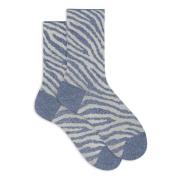 Blauwe Zebra Patroon Korte Sokken Gallo , Multicolor , Dames