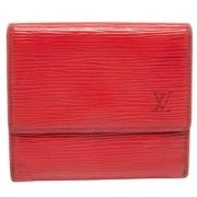 Pre-owned Leather wallets Louis Vuitton Vintage , Red , Dames