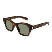 Klassieke zonnebril Light Havana/Grey Green Saint Laurent , Brown , Un...