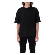 Zwart Tonal Logo Katoenen T-shirt Amiri , Black , Heren