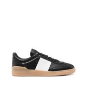 Zwarte Sneakers met Logo Detail Valentino Garavani , Black , Heren