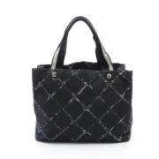 Pre-owned Nylon chanel-bags Chanel Vintage , Black , Dames