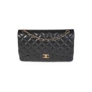 Pre-owned Leather chanel-bags Chanel Vintage , Black , Dames