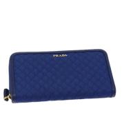 Pre-owned Nylon wallets Prada Vintage , Blue , Dames