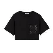 Zwarte T-shirt met korte mouwen Max Mara , Black , Dames