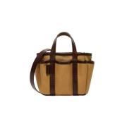 Canvas Tote Tas Mini Giardiniera Max Mara , Brown , Dames