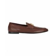 Elegante Ariosto leren slippers Dolce & Gabbana , Brown , Heren