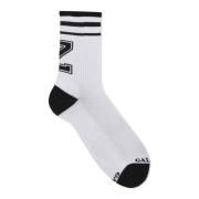 Korte witte katoenen sokken met Z Gallo , White , Unisex