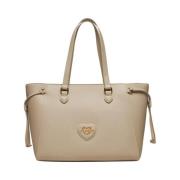 Ivoor Synthetische Shopper Tas Love Moschino , Beige , Dames