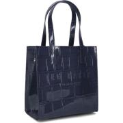 Blauwe Lederlook Handtas Reptcon Ted Baker , Blue , Dames