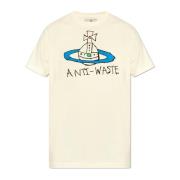 T-shirt met logo Vivienne Westwood , Beige , Dames