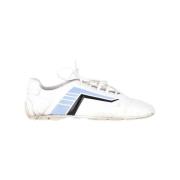 Pre-owned Leather sneakers Prada Vintage , White , Heren