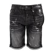 Vintage Denim Shorts Xagon Man , Black , Heren