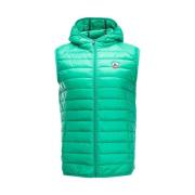 Mouwloos gewatteerd vest met capuchon - Groen Jott , Green , Heren