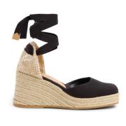 Tina Jute/001 8 cm Wedges Castañer , Black , Dames