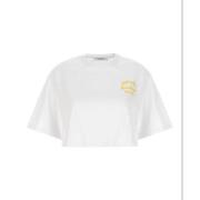 Gele Logo Cropped T-shirt Philosophy di Lorenzo Serafini , White , Dam...
