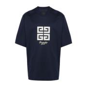 Geborduurd Logo Jersey T-shirts en Polos Givenchy , Blue , Heren